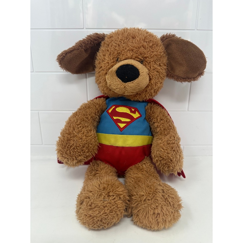 Gund DC Comics Superman Griffin Plush Dog Brown Puppy Superhero 10 inch